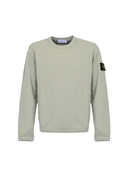 Felpa 6100011 in cotone biologico a punto rete Sage STONE ISLAND | 6100011S0297V0055